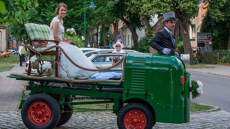 Alternative wedding transportation to save money.